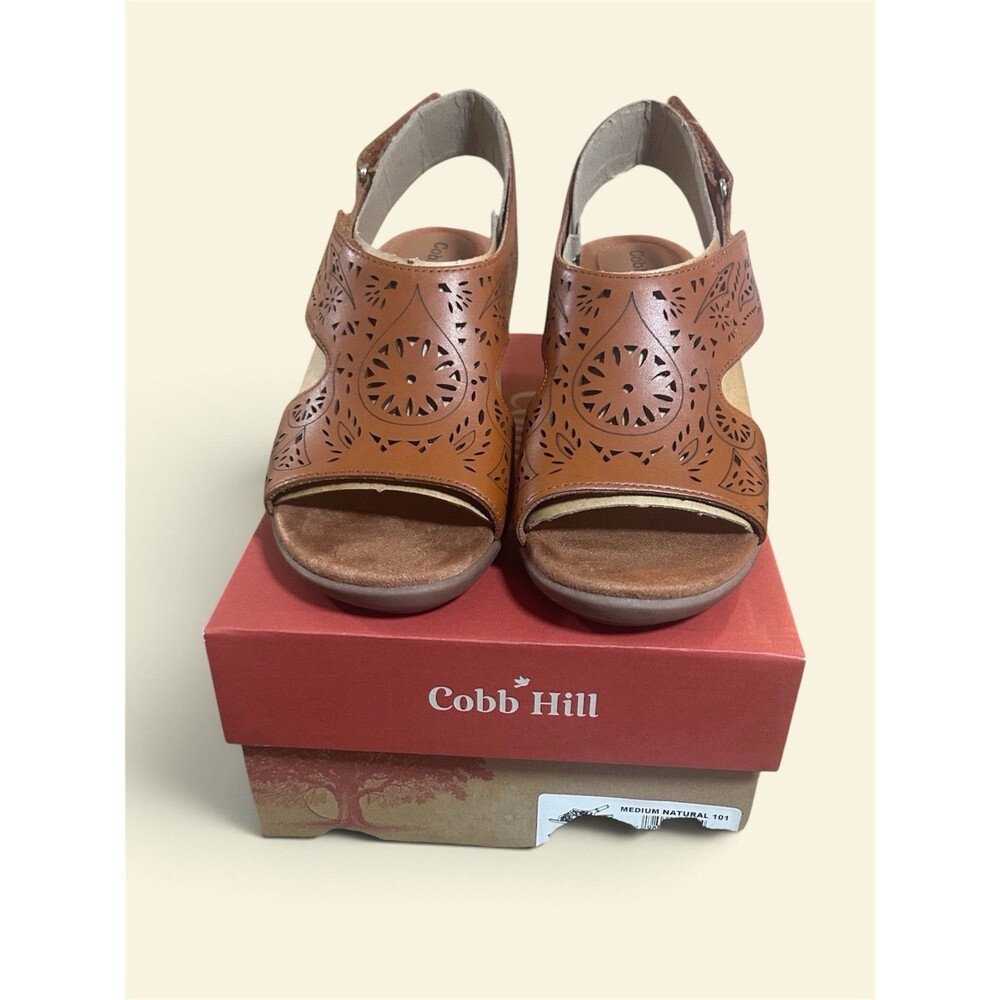 Cobb Hill Corria Medium Natural Leather Sandals Women’s 6W NEW IN BOX